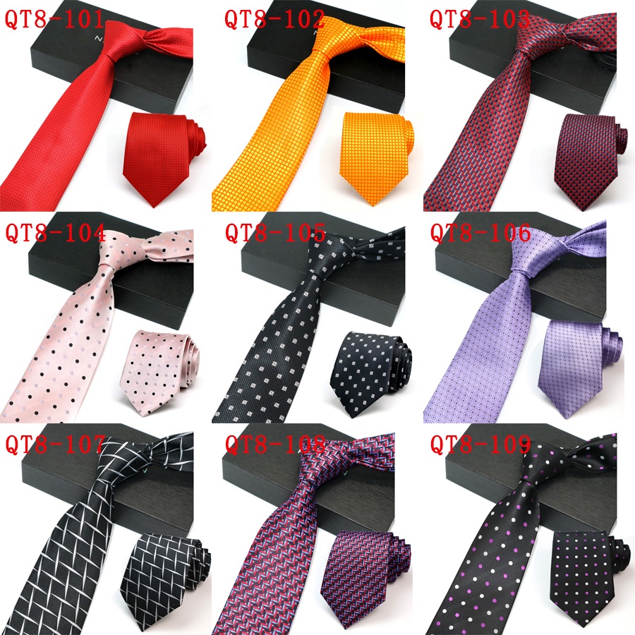 Cà Vạt 8CM Họa Tiết Sọc Caro / Chấm Bi Phong Cách Cổ Điển Thời Trang Công Sở Cho Nam