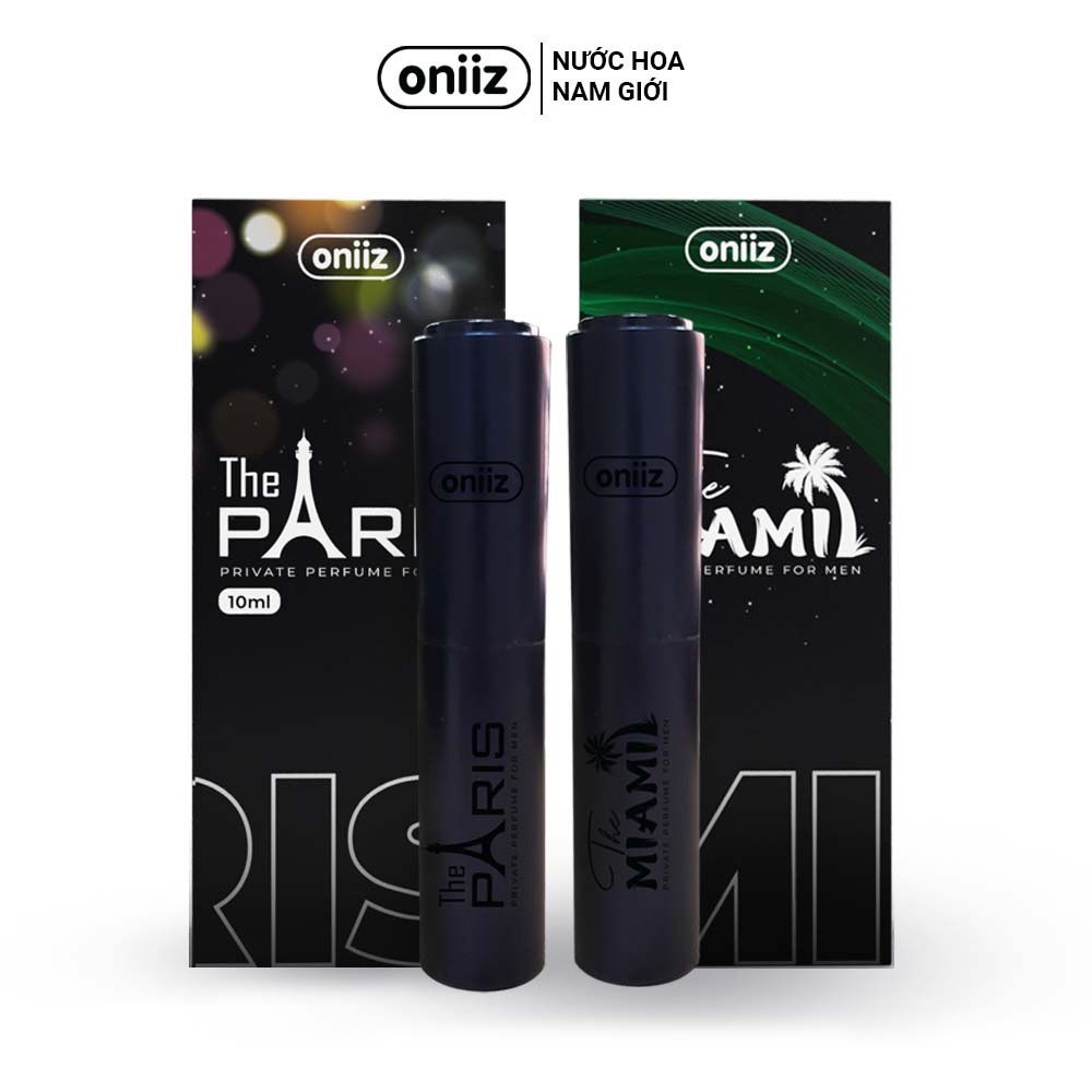 Oniiz Scent - Nước hoa nam giới THE PARIS & THE MIAMI - Chai xịt 10ml