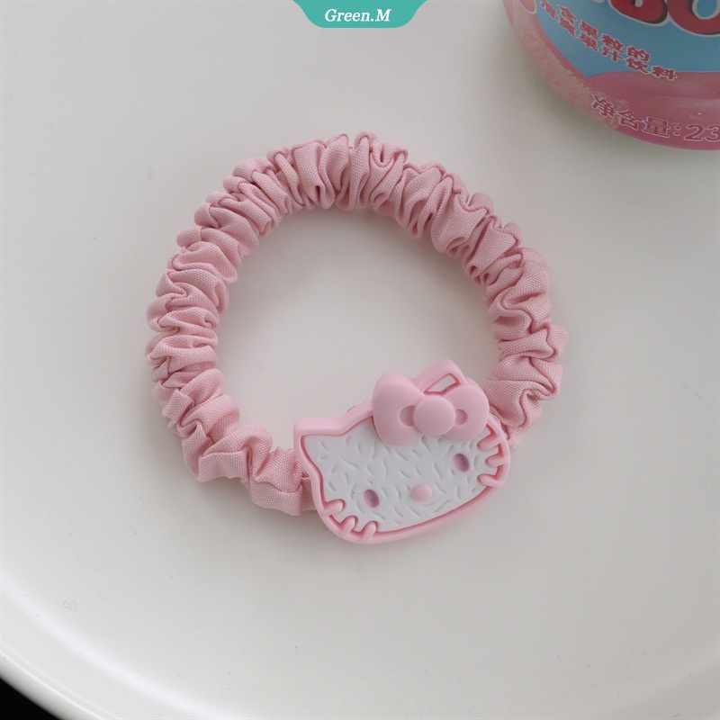 SANRIO Dây Cột Tóc Co Giãn Hình Hello Kitty Màu Hồng Cho Nữ