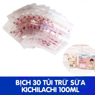 túi trữ sữa kichilachi 100ml - hộp 30 chiếc