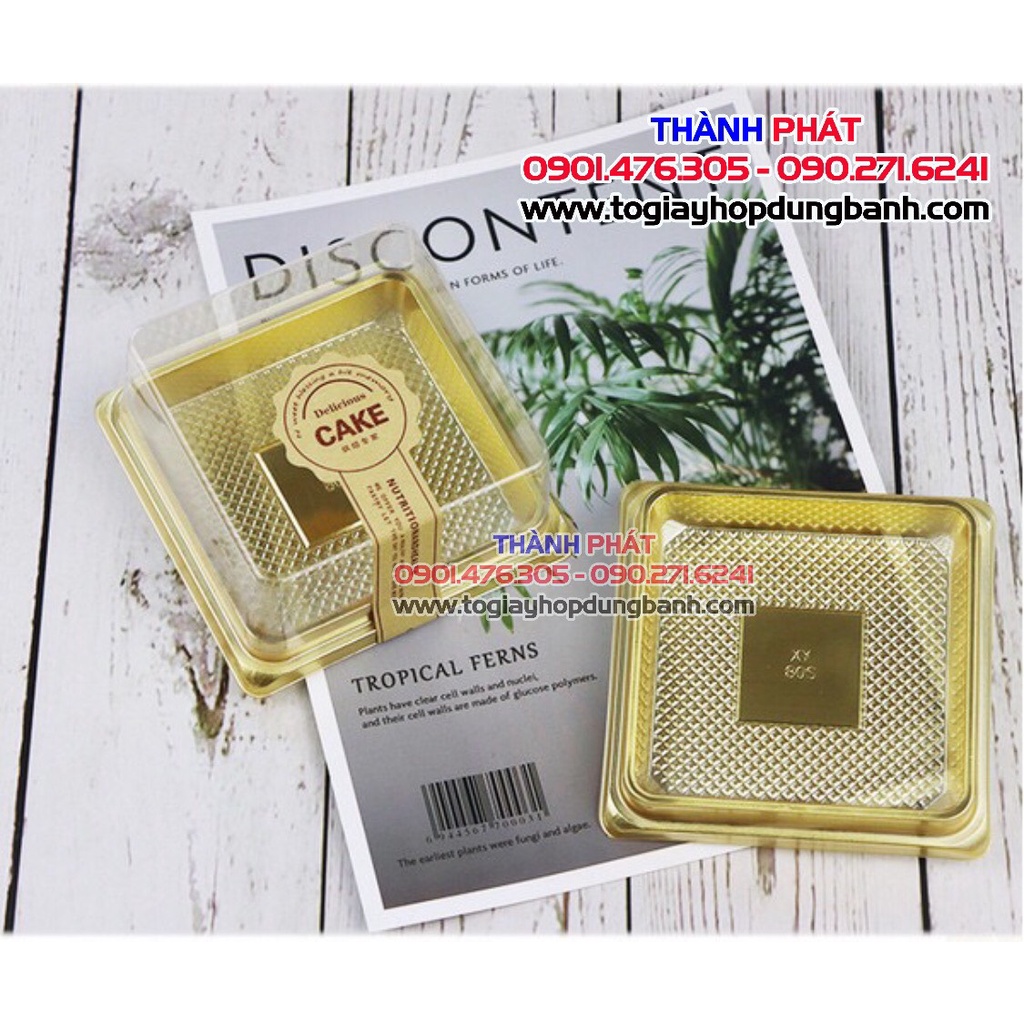 100 Hộp vuông XY80S đựng bánh Trung Thu 100g - 125g cao cấp