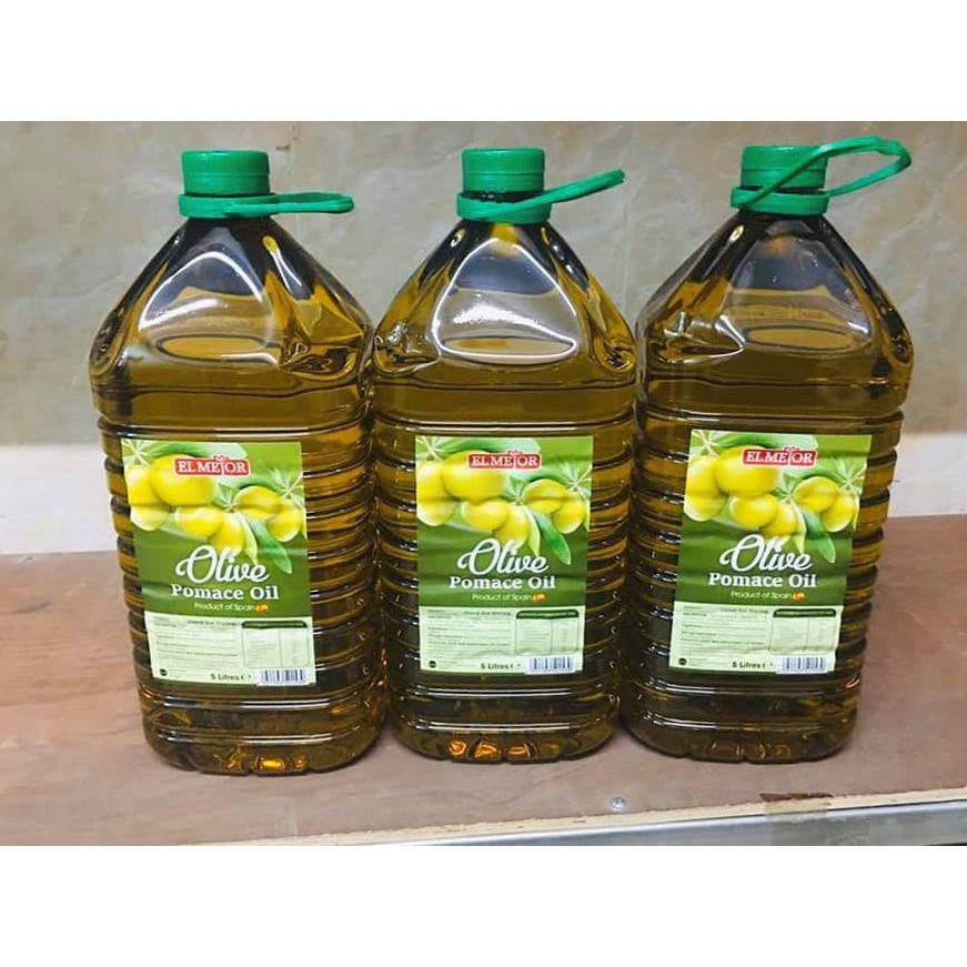 Dầu oliu Pomace Lemejor 5L - Dầu oliu nguyên chất tinh luyện 100% từ quả oliu