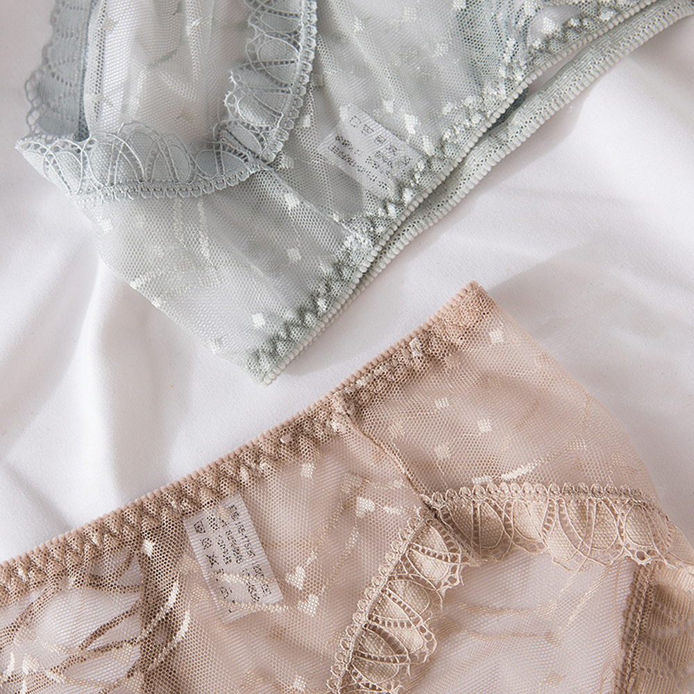 Quần Lót Lưng Thấp Phối Lưới Xuyên Thấu Quyến Rũ