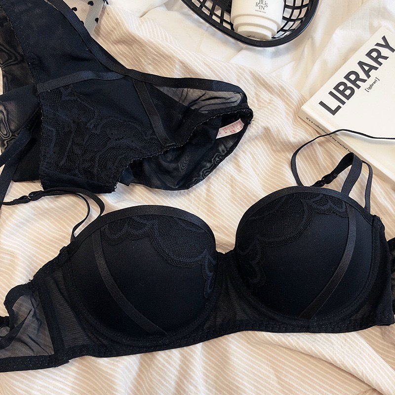 Bộ đồ lót nữ Embra ngang ren cao cấp EBB57