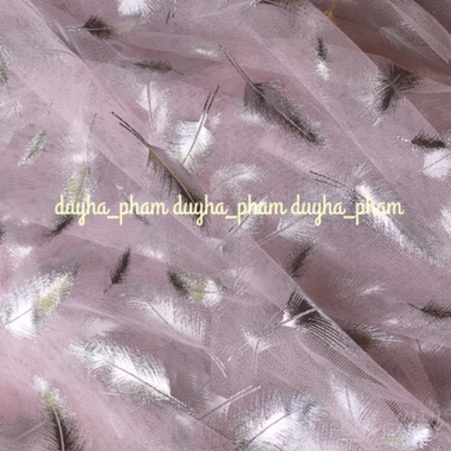 🦩VẢI LƯỚI LÔNG VŨ ÁNH BẠC🦩