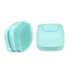 cọ tắm silicon vuông có ngăn chứa sữa tắm