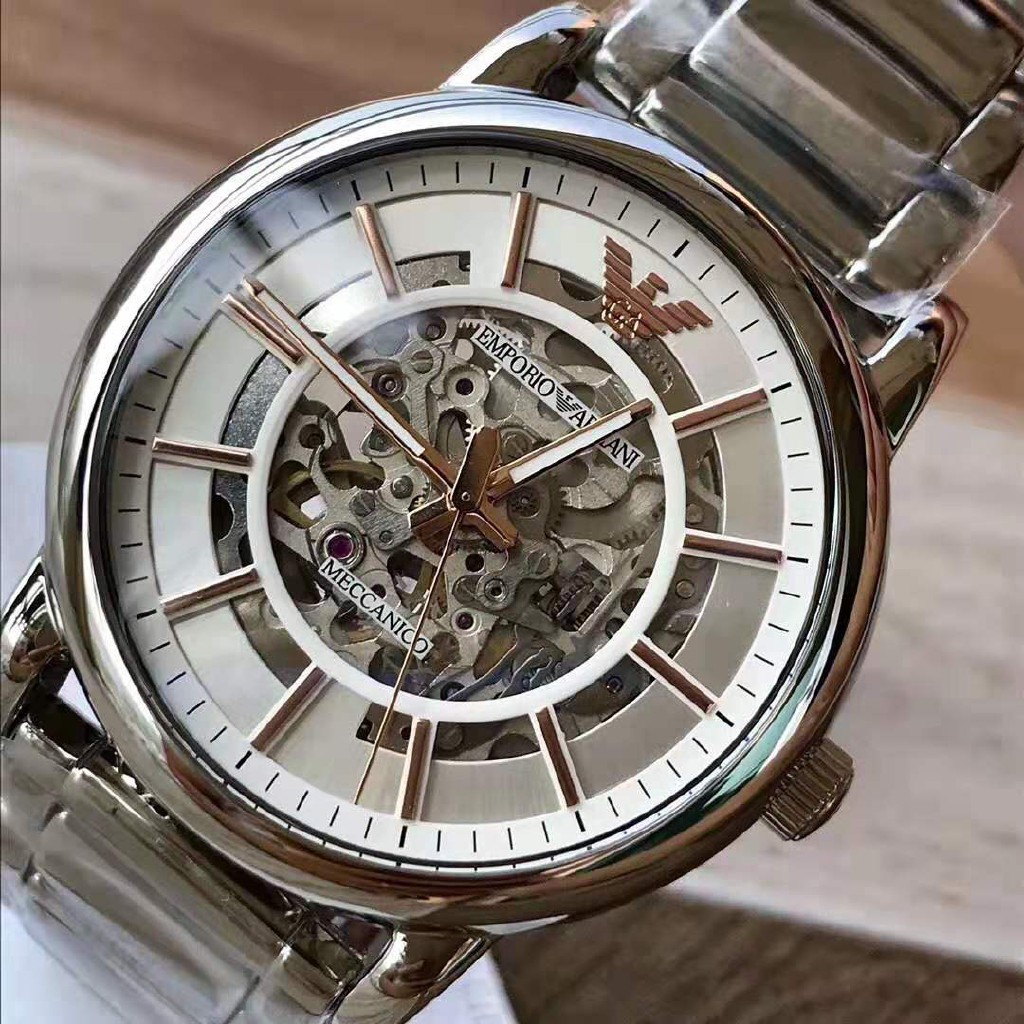 Đồng Hồ Nam Armani AR1980 Automatic Skeleton Mecanico, Size 43mm