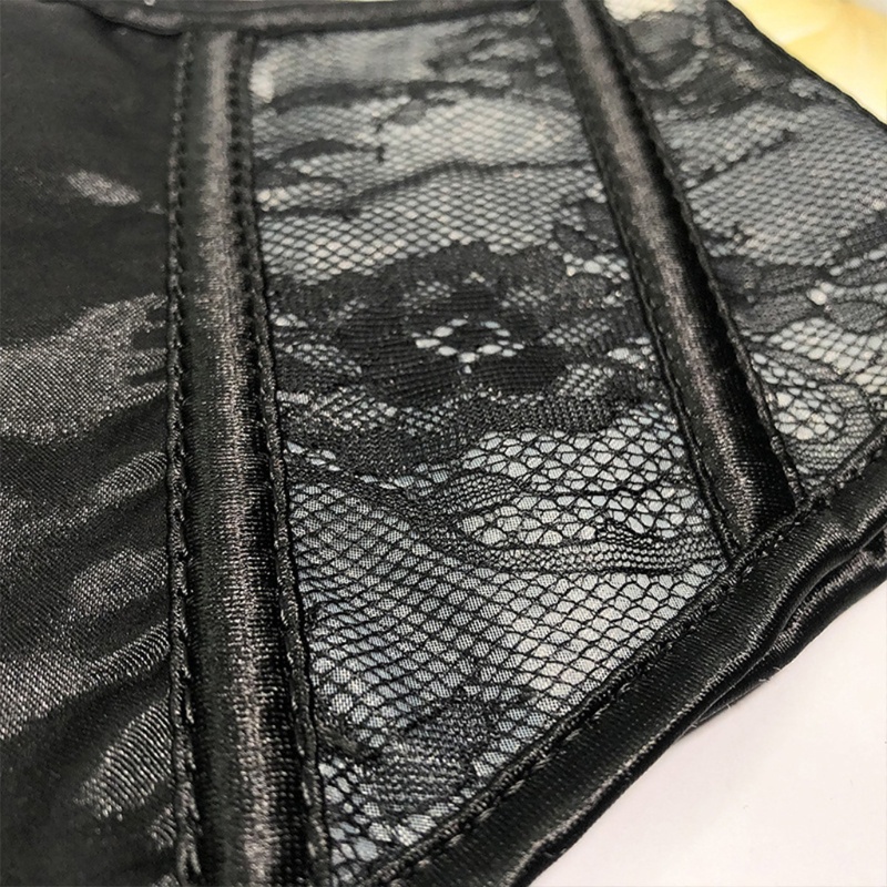 Áo corset định hình eo phối ren quyến rũ cho nữ