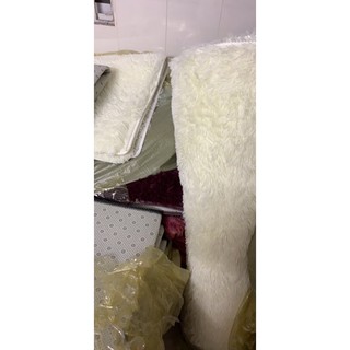 thảm lông trắng kem 1m6x2m3
