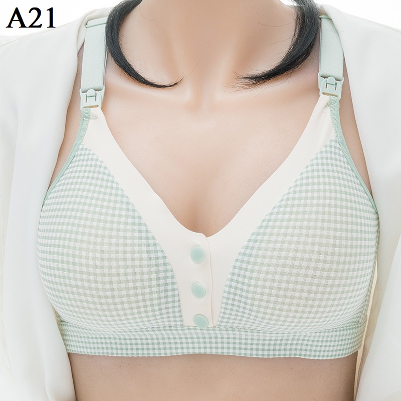 Áo ngực dành cho bầu có thiết kế cho bé ti ô kẻ