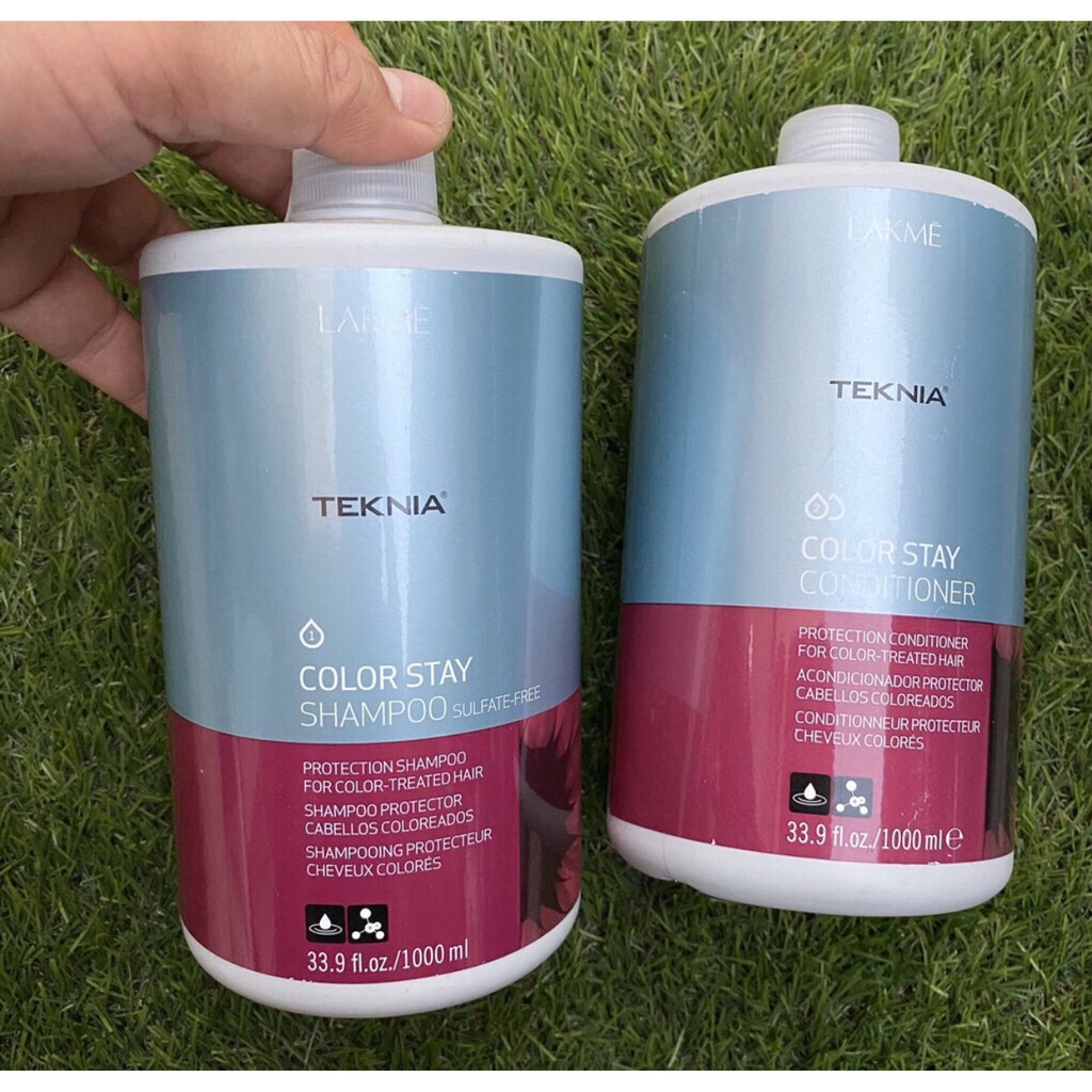 Dầu gội xả giữ màu tóc nhuộm Lakme Teknia Color Stay Free Sunfat Shampoo 1000mlx2 ( New 2019)