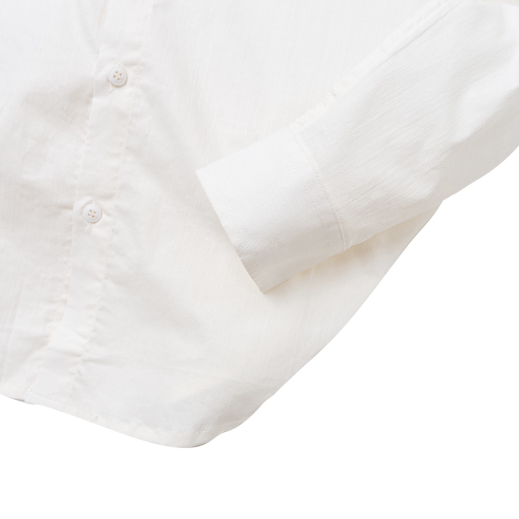 A/G Áo Sơ Mi Nam Cổ Trụ Trắng Logo Bạch Dương Phom Vừa Chất Liệu Cotton Thoáng Mát | BigBuy360 - bigbuy360.vn