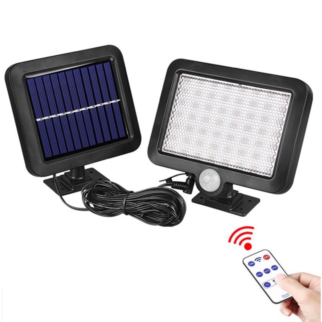 Đèn năng lượng mặt trời điều khiển từ xa siêu sáng cảm biến hồng ngoại, kèm 5m dây tiện dụng F56
