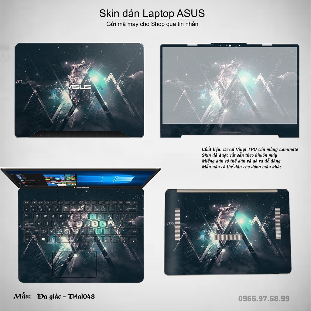 Skin dán Laptop Asus in hình Đa giác _nhiều mẫu 8 (inbox mã máy cho Shop)