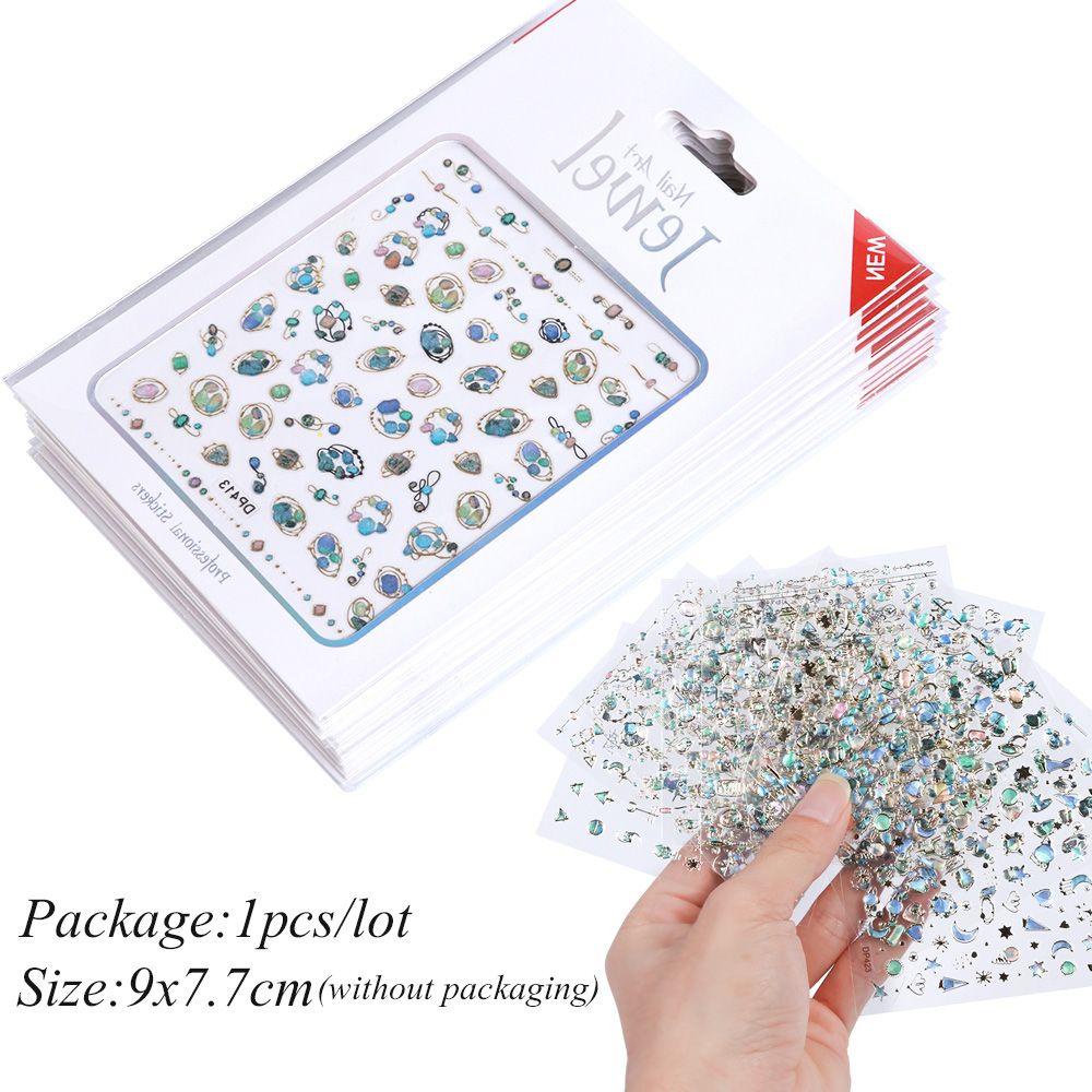 EUTUS 1 Cuộn Miếng Dán Trang Trí Móng Tay Hình Galaxy