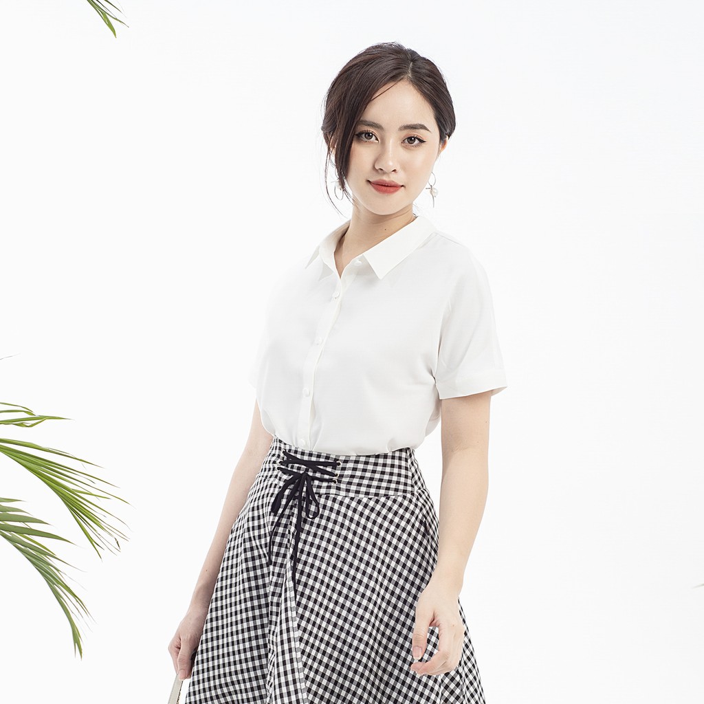 Áo sơ mi trắng cổ đức MMOutfit A1119714