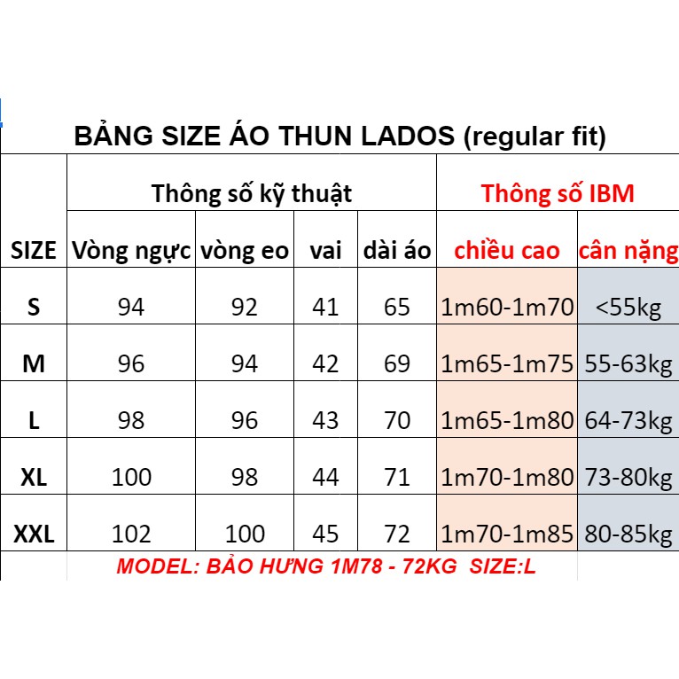 Áo thun trơn cổ trụ nam LADOS - 19084 màu sắc tươi sáng chất liệu co giãn