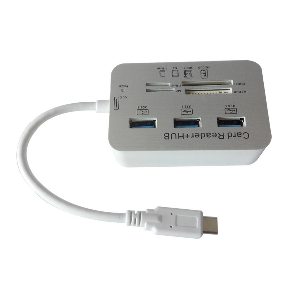 Hub Usb cổng Type C + Đầu Đọc Thẻ Đa Năng