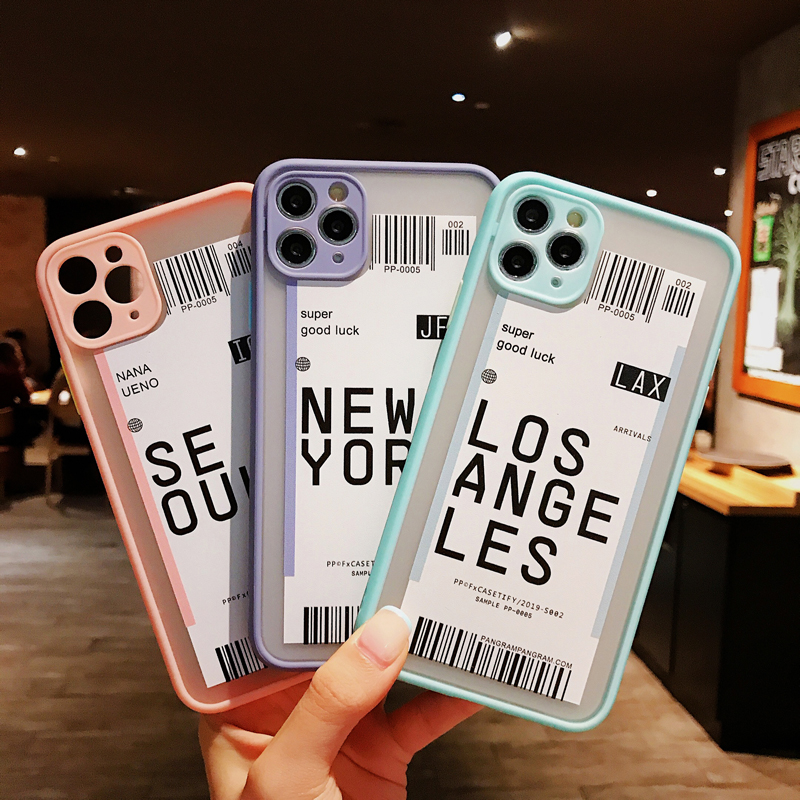 Mới Ốp Điện Thoại Hình Máy Bay New York Seoul La Cho Apple 7plus 8p