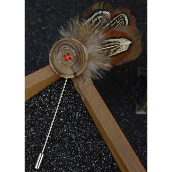 Cài áo nam nữ lông vũ đính cúc GC89