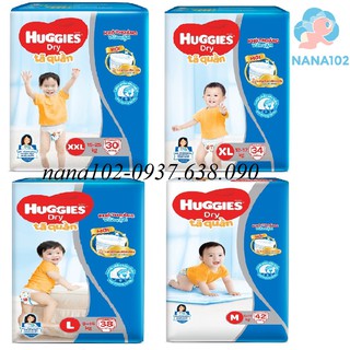 Tã bỉm quần Huggies M42, L38, XL34, XXL30