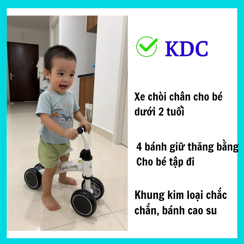✲☫Xe chòi chân KDC Bốn Bánh Thăng Bằng Tăng Cường Vận Động Tập Đi Cho Bé từ 1 đến 2 tuổi Xiaolexiong | Happybaby