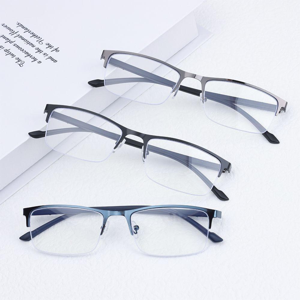EUTUS Kính Đọc Sách Nửa Gọng Chống Ánh Sáng Xanh Phong Cách Vintage Thời Trang
