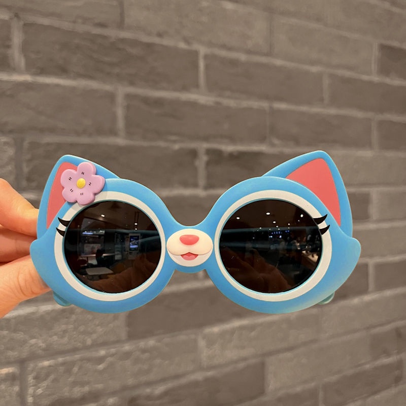 Kính Chống Nắng / Tia UV Bằng Silicon Họa Tiết Hoạt Hình Dễ Thương Cho Bé