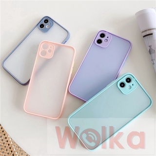 Candy Color Phone Case Compatible for iPhone 6s 6 7 8 Plus SE 2020 11 Pro Max XR X XS MAX Matte Macaron Camera Protection Cover