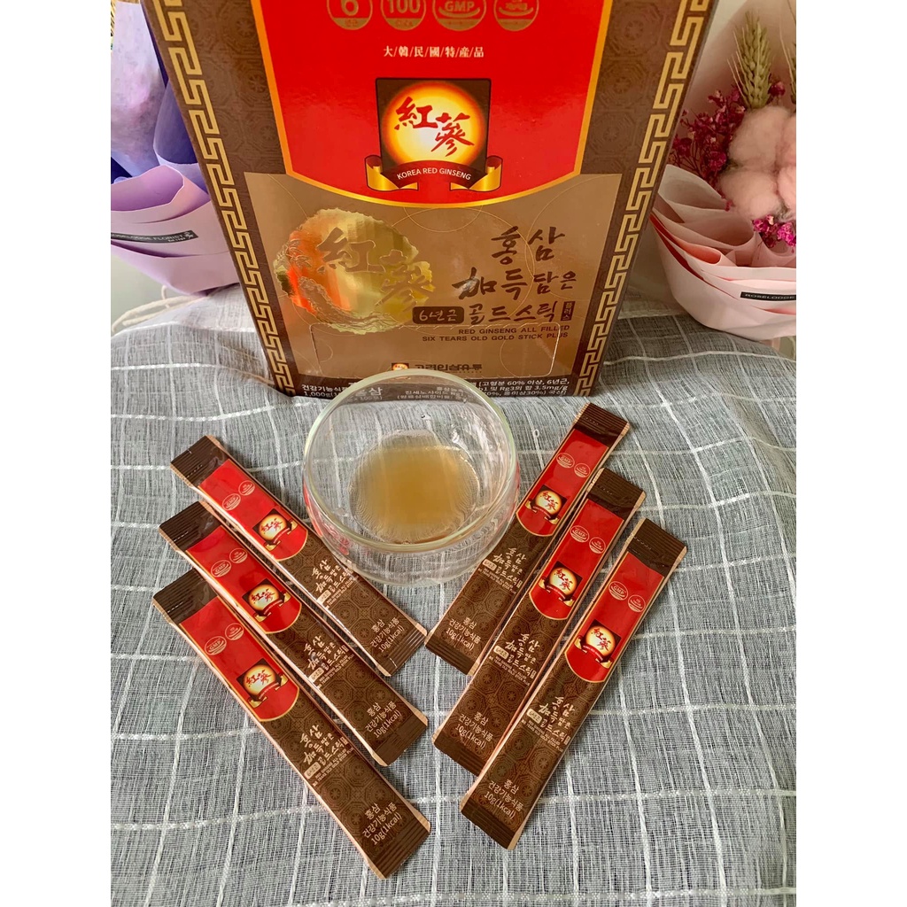 Hồng sâm nước 6 năm tuổi cao cấp KOREA RED GINSENG DISTRIBUTION Korea Red Ginseng Six Years Old Gold Stick Premium