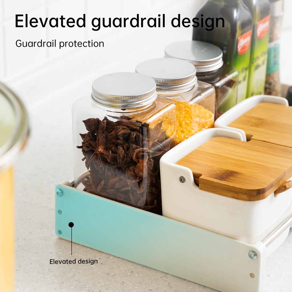 Khay đựng gia vị, chai lọ Deli - Inox 304 chổng rỉ, để trên bàn ăn thiết kế đơn giản, sang trọng VS708