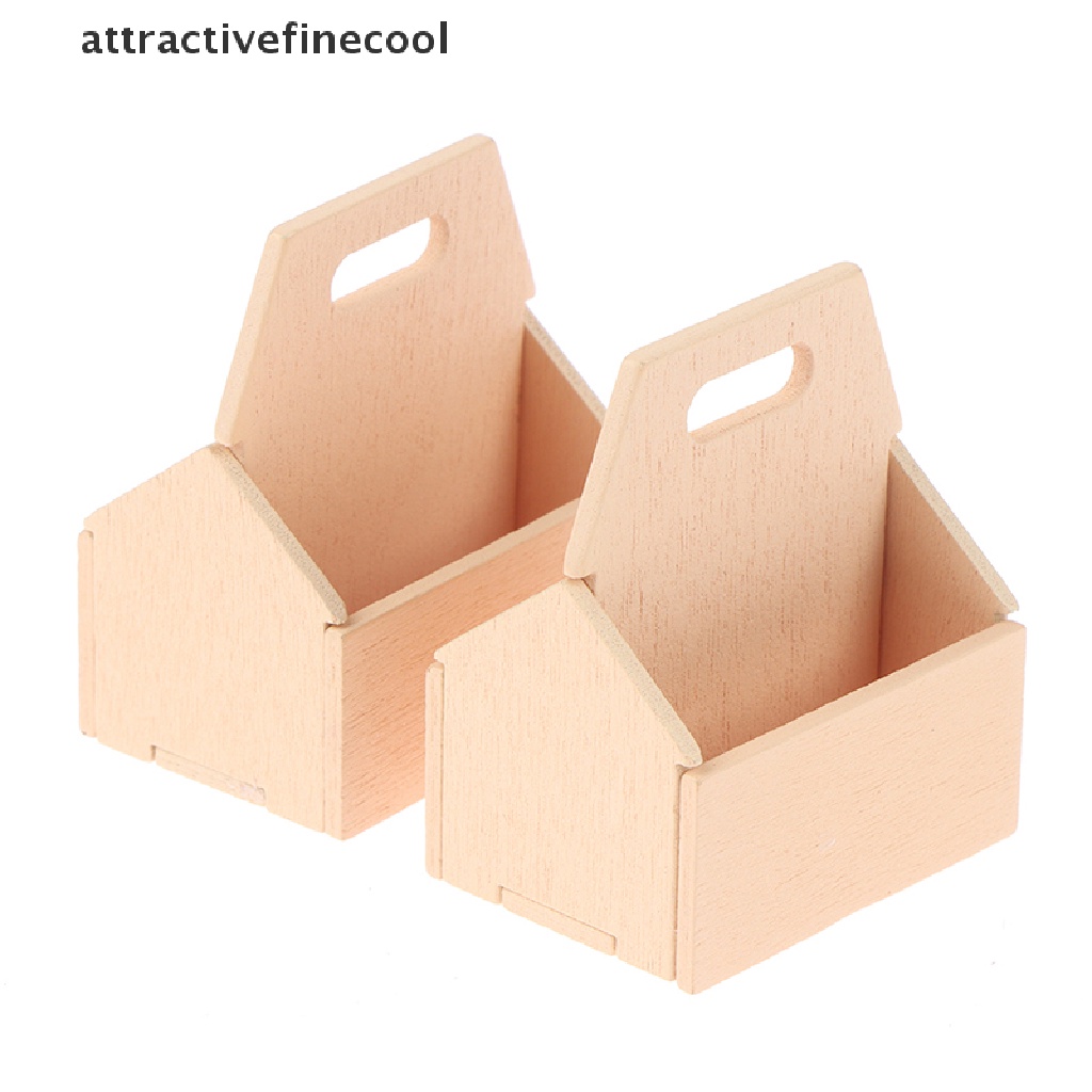 Giỏ Đựng Trái Cây / Thức Ăn Bằng Gỗ Tỉ Lệ 1 / 12 Trang Trí Nhà Búp Bê