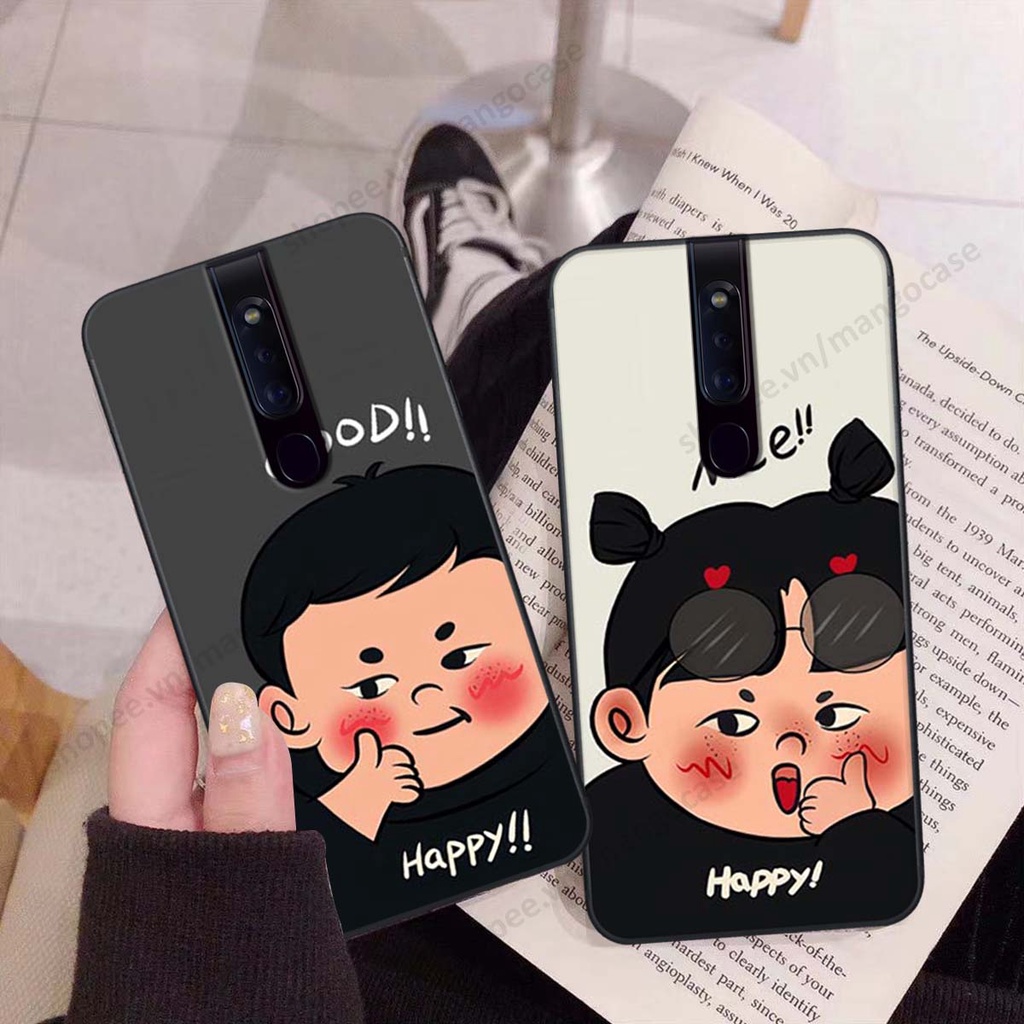 Ốp lưng Oppo F11 / F11 Pro in hình happy nice, bé gấu đáng yêu