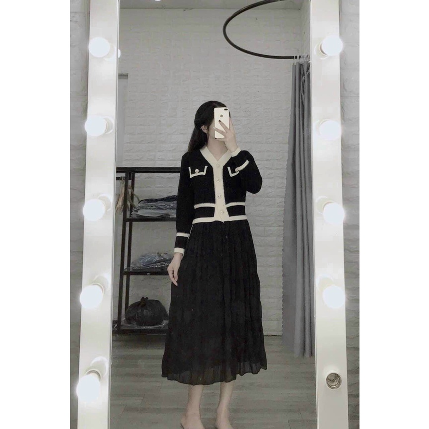 Áo Len Cardigan - Áo khoác len nắp túi cúc đồng phong cách Hàn Quốc chất đẹp lắm luôn