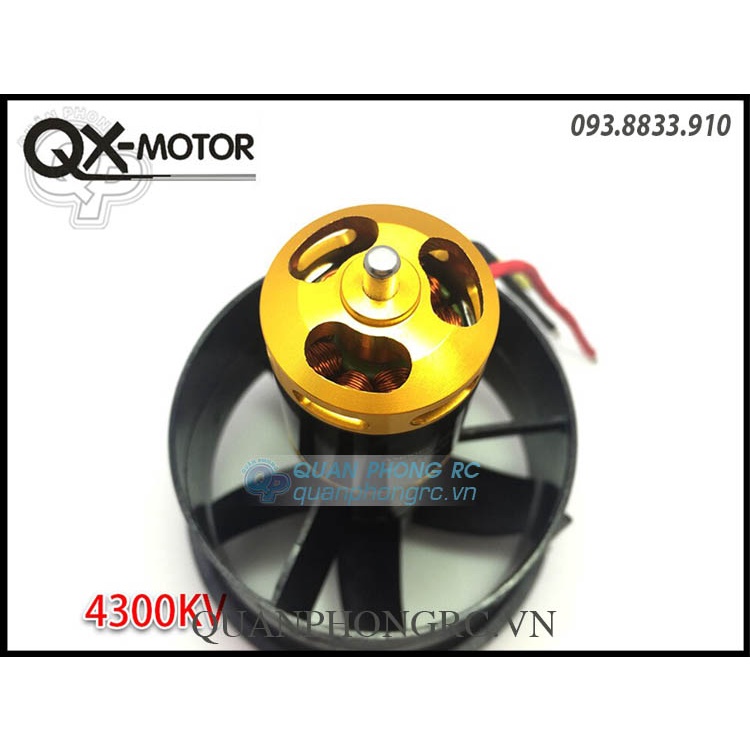 Động cơ QX-MOTOR Ducted Fan 64mm EDF 5 Blades QF2822 4300KV Brushless Motor 3-4S