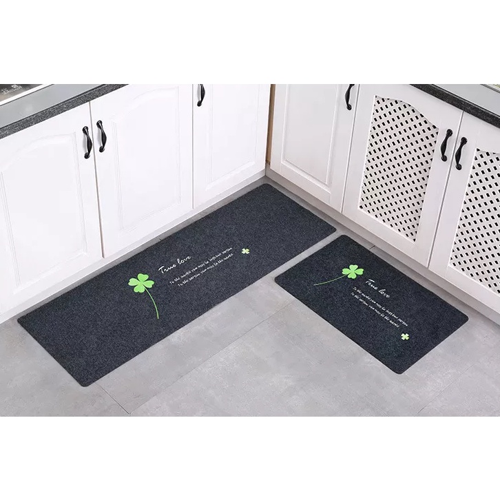 Bộ 2 tấm thảm bếp sợi cước mịn nhiều mẫu sang trọng giao mẫu ngẫu nhiên