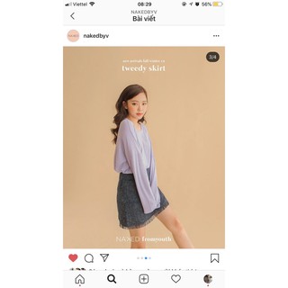 Chân váy Tweed skirt của Nakedbyv