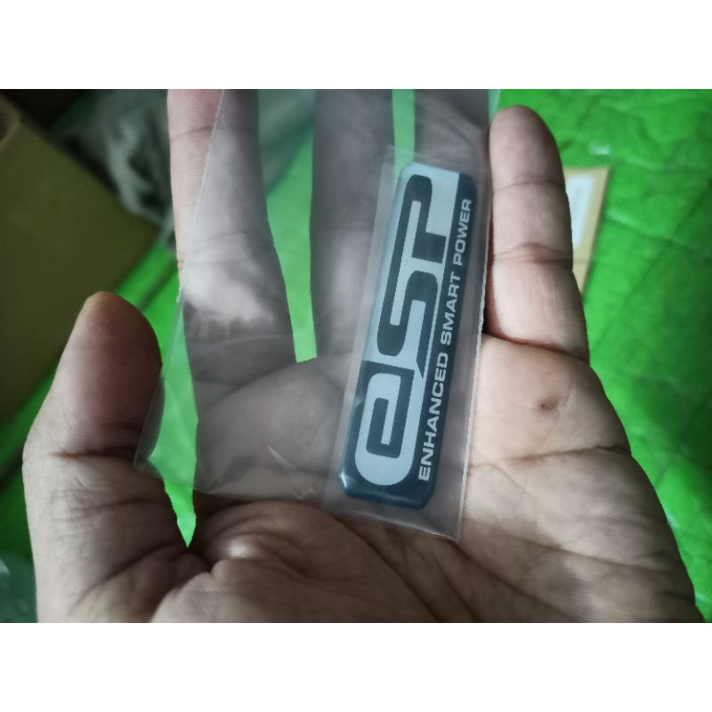 Tem chữ nổi ESP dán pô E xe honda zin