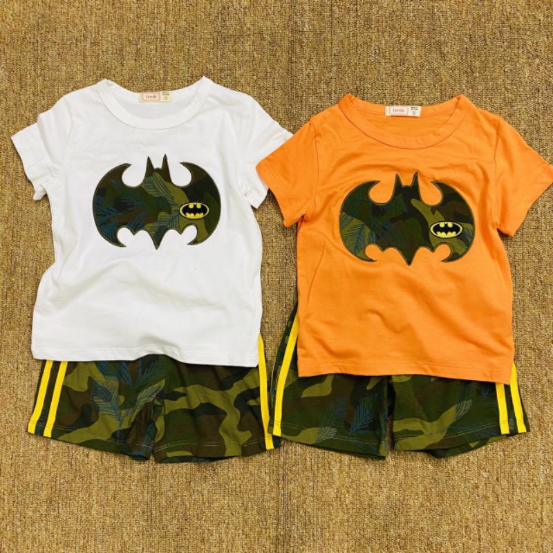 Bộ đồ bé trai chất cotton thêu hình batman cho bé 3 - 10 tuổi ( 13- 35kg) - TimiKi