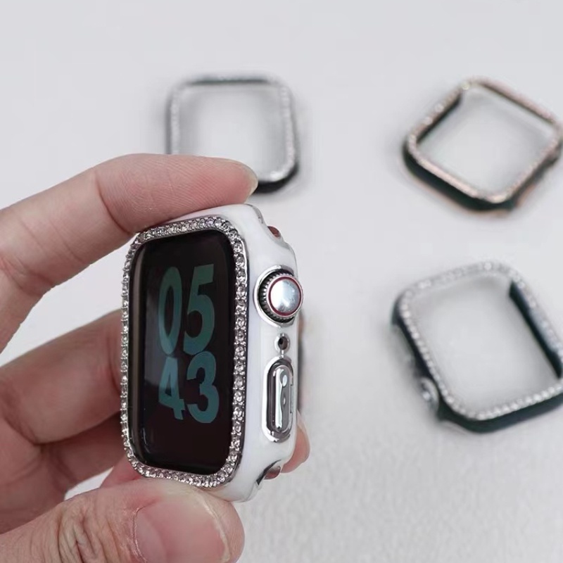 Khung Bảo Vệ Đính Đá Kim Cương Cho Đồng Hồ Thông Minh for apple watch series 7 se 6 5 4 3 2 45mm 41mm 38mm 42mm iwatch 40mm 44mm