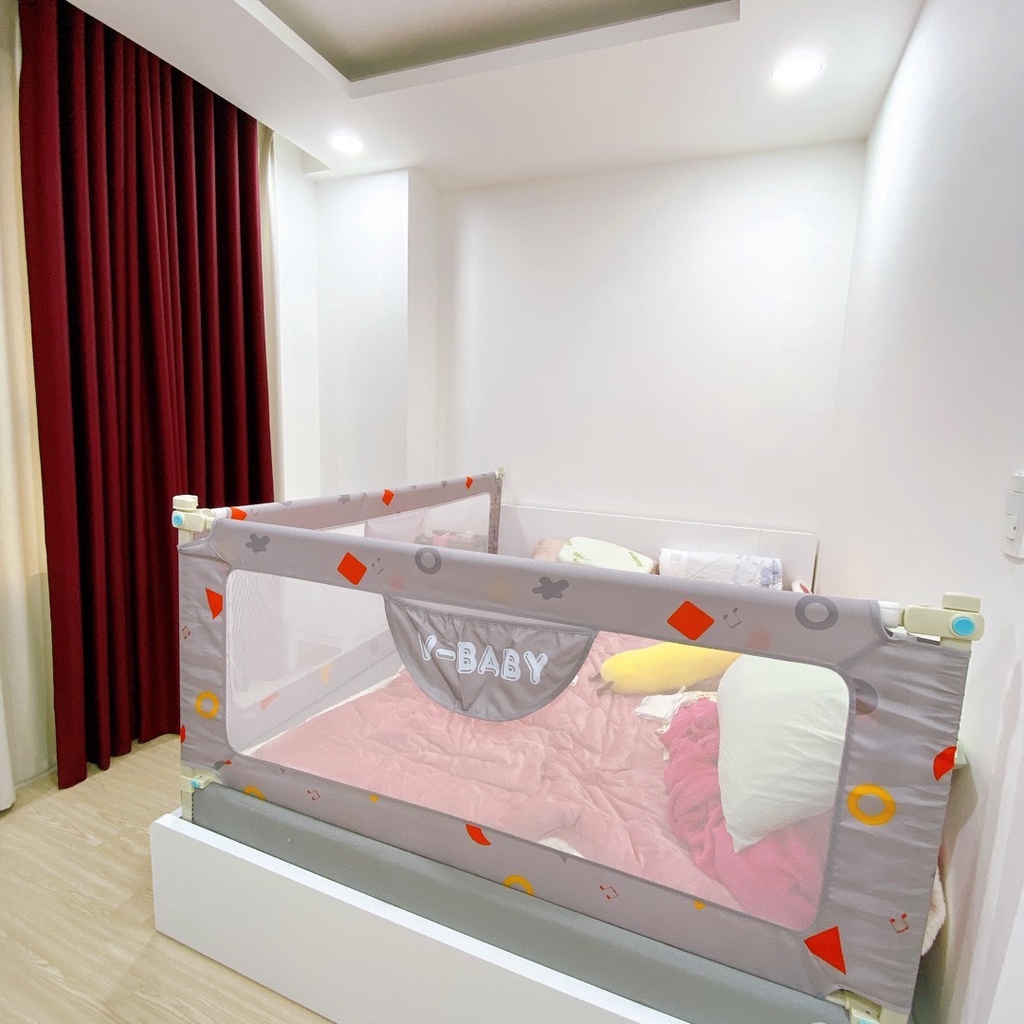 Thanh Chắn Giường Cao Cấp V-BABY NV01 & N1S 2022 (1 THANH CHẮN 1 MẶT)