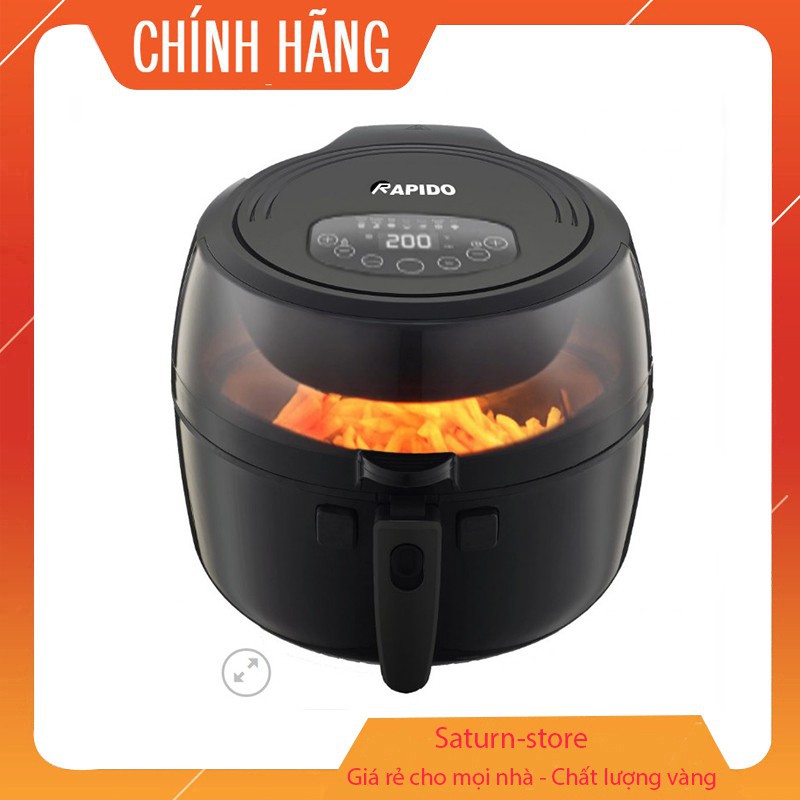 { TOP SẢN PHẨM BÁN CHẠY NHẤT } 👌 Nồi chiên không dầu Rapido 6.5L, RAF-6.5D - Bảo hành chính hãng 12 tháng 1 Đổi 1