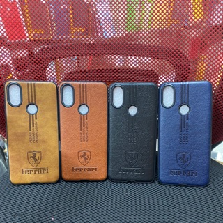 Ốp lưng Xiaomi Mi A2 kiểu da màu in logo