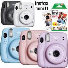 Combo Máy ảnh Fujifilm Instax mini 11 + bộ 5 pack film loại 10 tấm/pack (50 tấm)