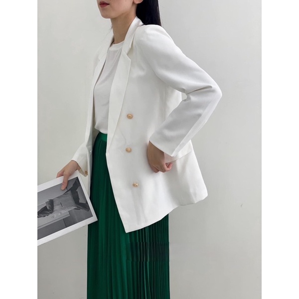 [ Sẵn -Ảnh thật ] Áo vest,Áo blazer form xuông vừa 6 khuy có size | WebRaoVat - webraovat.net.vn