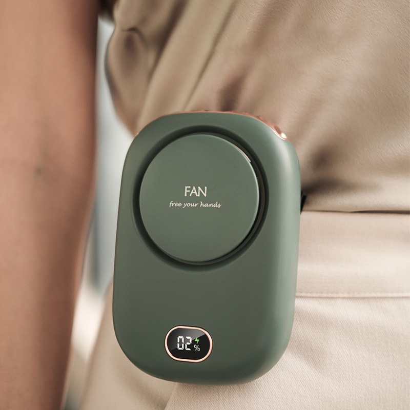 Quạt đeo cổ mini, quạt sạc pin đa năng cực mát cho mùa hè điều chỉnh tốc độ gió