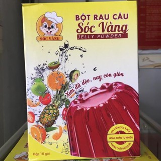 Bột rau câu dẻo Sóc vàng hộp 10 gói 12g