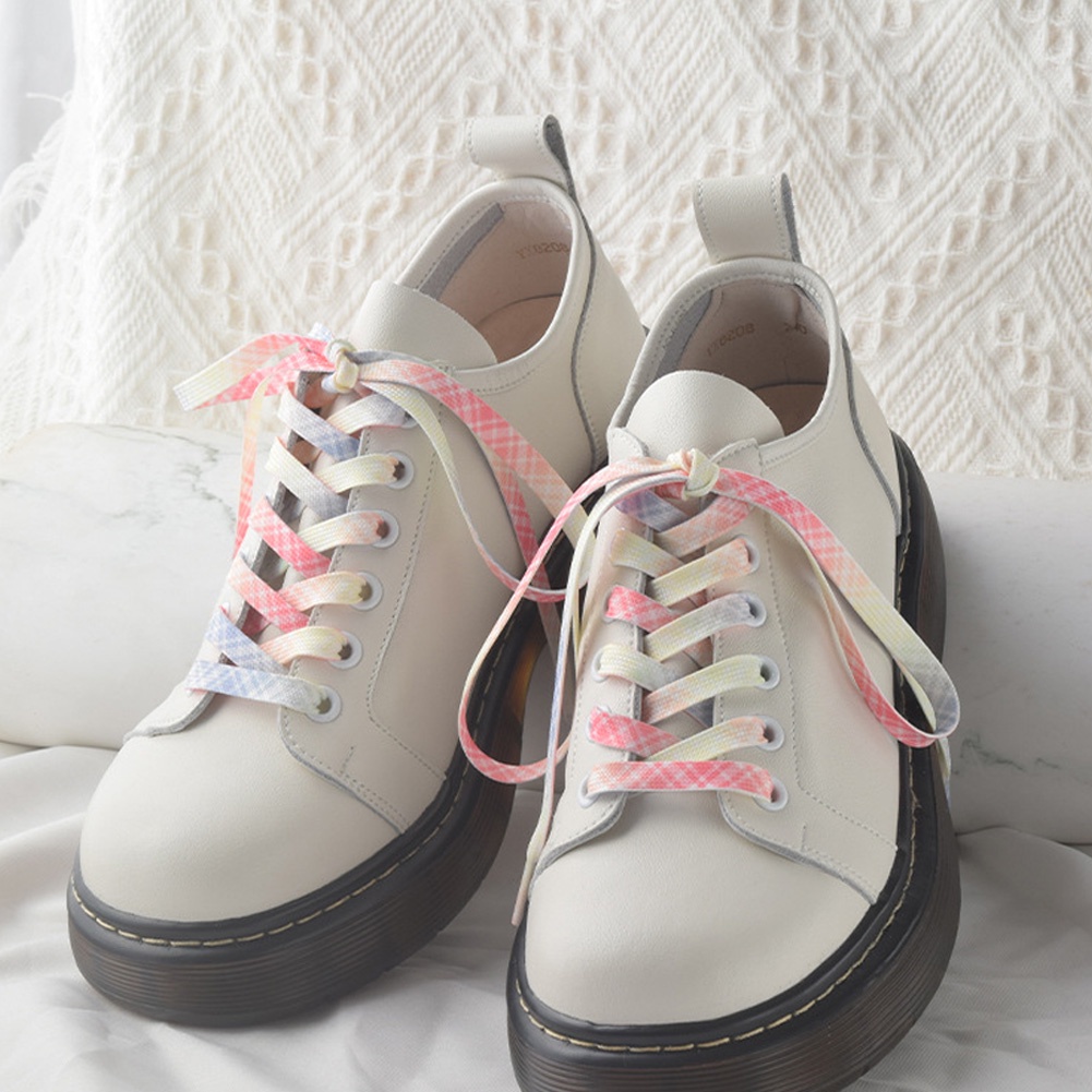 Dây Buộc Giày Họa Tiết Caro Nhiều Màu Sắc Xinh Xắn