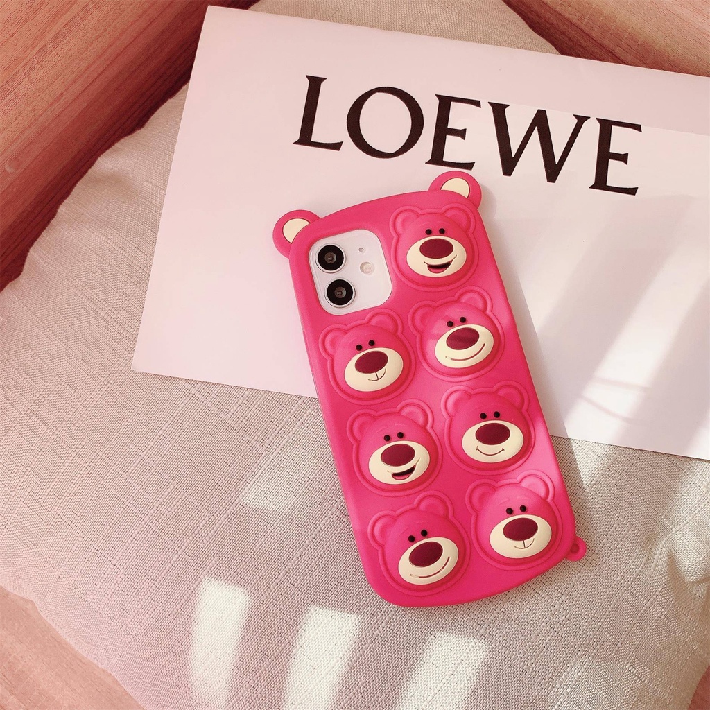 Ốp Điện Thoại Mềm Chống Rơi Họa Tiết Gấu Cho Iphone 7 8/7/8 plus Xs Max Xr 11 12 13 14Pro Max