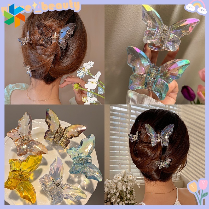 Kẹp Tóc Hình Bướm Trong Suốt Nhiều Màu Thời Trang Mùa Hè Cho Nữ HB JP6